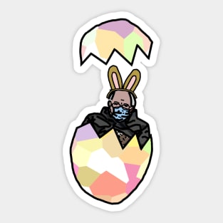 Bernie Sanders in Bunny Ears Funny Easter Eggs Sticker